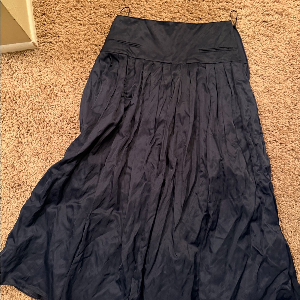 Zara Dark Blue A-Line Skirt